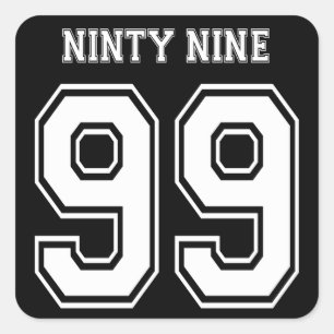 Adesivo Quadrado 99 99 Núm varsity num