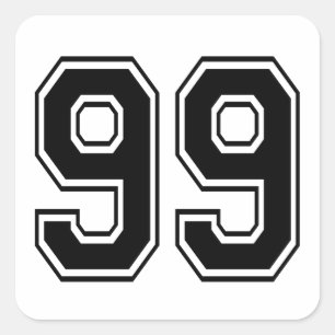 Adesivo Quadrado 99 nona noventa e nove num