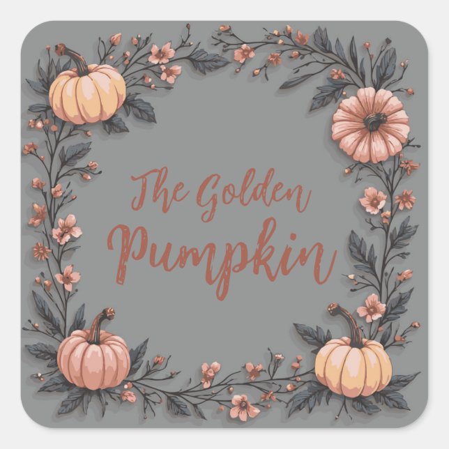 Adesivo Quadrado A Abóbora do Ouro (Frente)