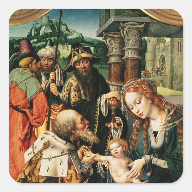 Adesivo Quadrado A Adoração do Magi 2 (Frente)