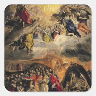 Adesivo Quadrado A adoração do nome de Jesus, c.1578