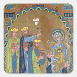 Adesivo Quadrado A adoração dos Magi, c.1189