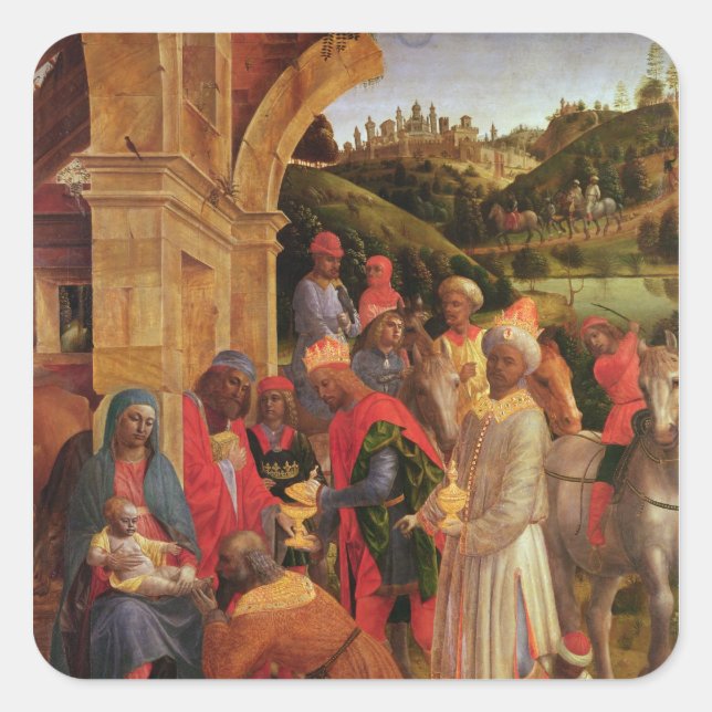 Adesivo Quadrado A Adoração dos Reis (Frente)