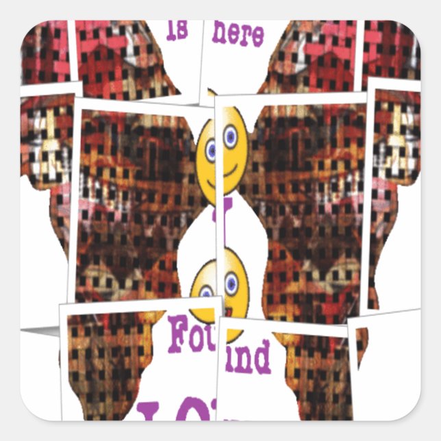 Adesivo Quadrado A África é onde encontrei o Amor (Frente)