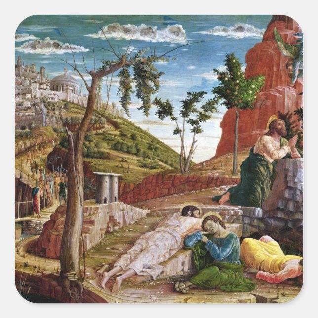 Adesivo Quadrado A Agonia no Jardim (Frente)