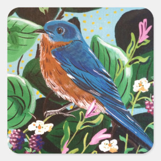 Adesivo Quadrado A alegria de Jam Bluebird