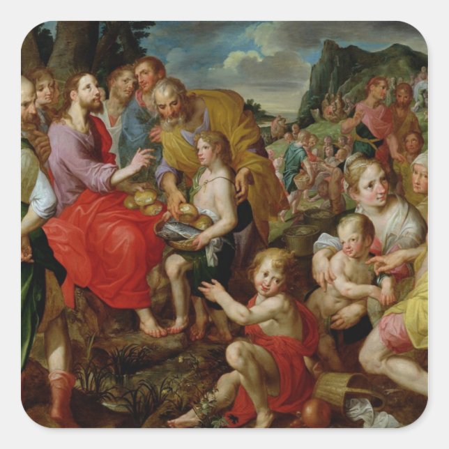 Adesivo Quadrado A Alimentação dos Cinco Mil (Frente)