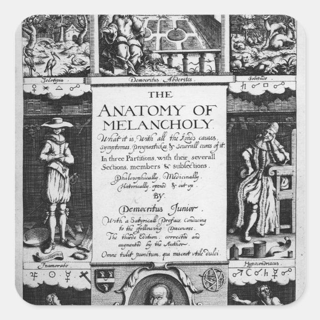 Adesivo Quadrado A Anatomia da Melancolia (Frente)