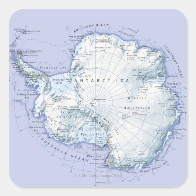 Adesivo Quadrado A Antártica (Frente)
