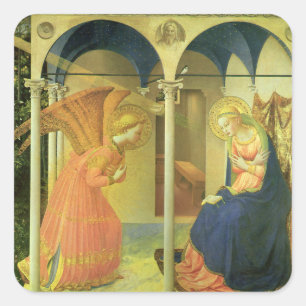 Adesivo Quadrado A Anunciação do Prado por Fra Angelico