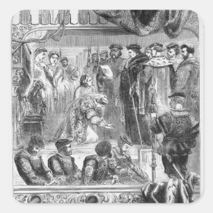 Adesivo Quadrado A apreensão de Anne Boleyn