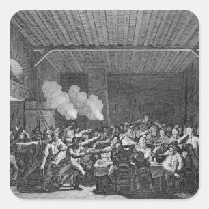 Adesivo Quadrado A apreensão de Louis XVI em Varennes