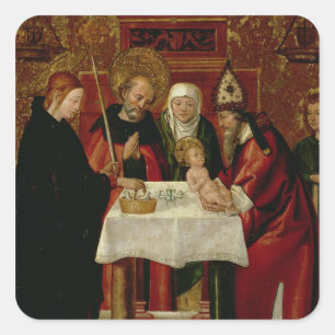 Adesivo Quadrado A apresentação da circuncisão no templo