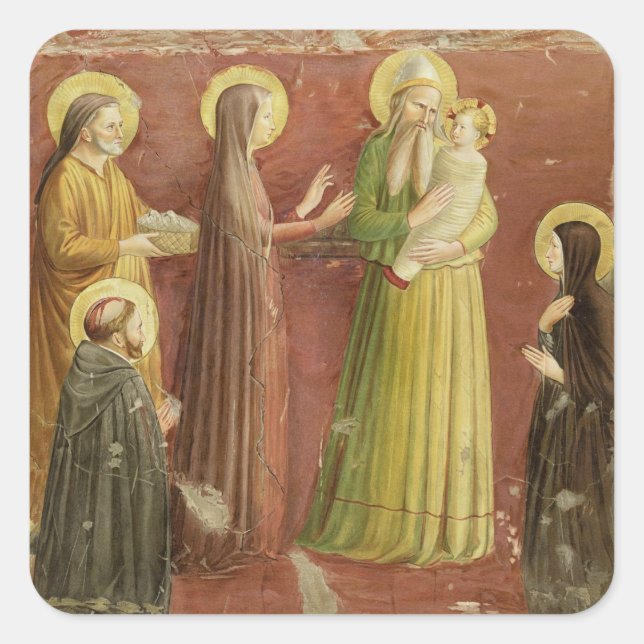 Adesivo Quadrado A Apresentação no Templo, de uma série de p (Frente)