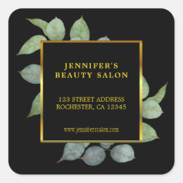 Adesivo Quadrado A aquarela deixa o ouro preto como profissional