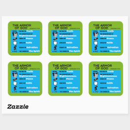 Adesivo Quadrado A Armadura de Deus
