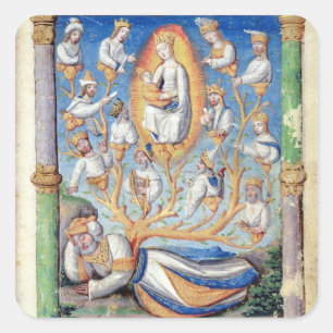 Adesivo Quadrado A árvore de Jesse