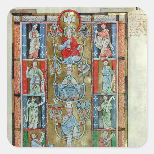 Adesivo Quadrado A árvore de Jesse (Frente)