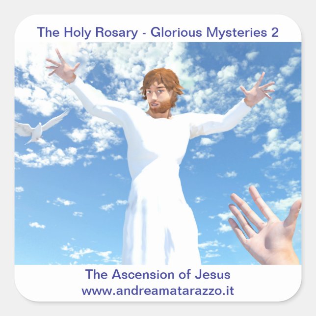 Adesivo Quadrado A Ascensão de Jesus (Frente)