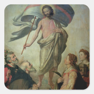 Adesivo Quadrado A ascensão do cristo, 1595 (óleo no painel)