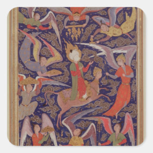 Adesivo Quadrado A ascensão do profeta Mohammed, persa