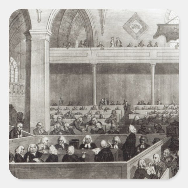 Adesivo Quadrado A Assembleia Geral do Kirk da Escócia (Frente)