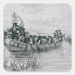 Adesivo Quadrado A aterragem do cadillac