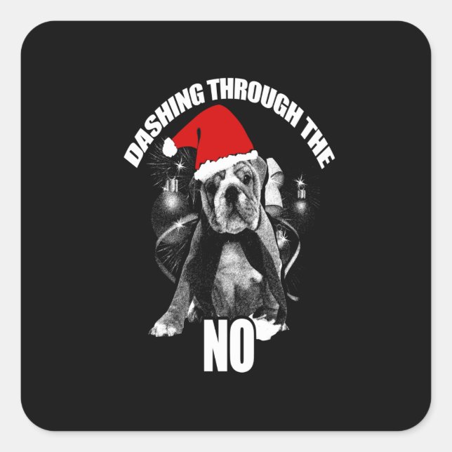 Adesivo Quadrado a atravessar o Pitbull (Frente)