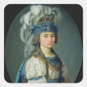 Adesivo Quadrado A atriz e cantor Praskovya Zhemchugova