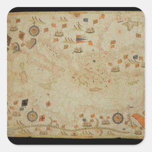 Adesivo Quadrado A bacia mediterrânea inteira