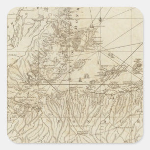 Adesivo Quadrado A Baía de Honduras