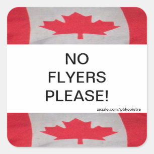 Adesivo Quadrado A bandeira de Canadá nenhuns insectos satisfaz a
