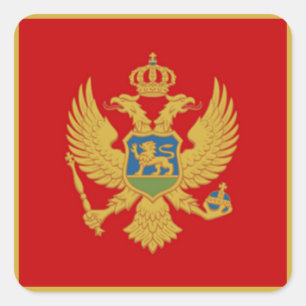 Adesivo Quadrado A bandeira de Montenegro