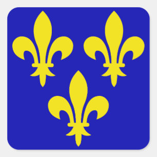 Adesivo Quadrado A Bandeira Medieval da França