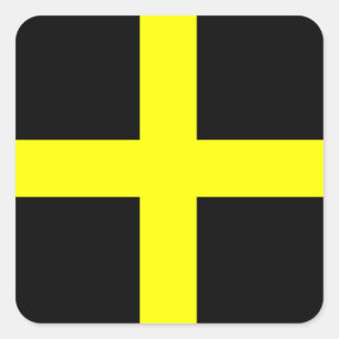 Adesivo Quadrado A bandeira Wales Galês de St David