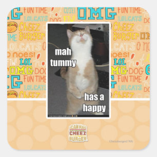 Adesivo Quadrado A barriga da mamãe está feliz