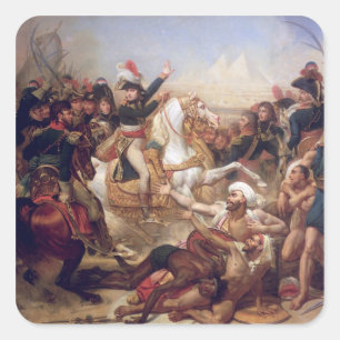 Adesivo Quadrado A batalha das pirâmides, o 21 de julho de 1798