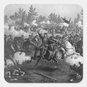 Adesivo Quadrado A batalha de Cedar Creek