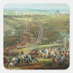 Adesivo Quadrado A batalha de Fontenoy, o 11 de maio de 1745