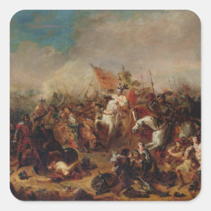 Adesivo Quadrado A Batalha de Hastings em 1066