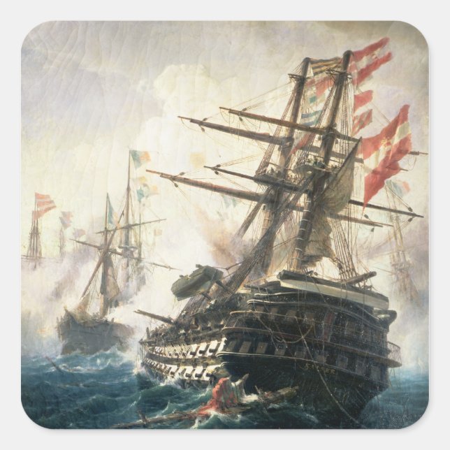 Adesivo Quadrado A Batalha de Lissa (Frente)