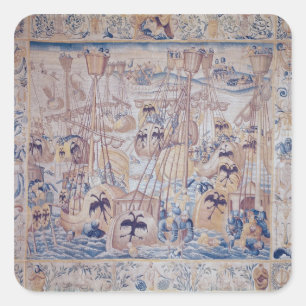 Adesivo Quadrado A batalha de Tunes ou de Lepanto
