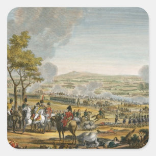 Adesivo Quadrado A Batalha de Wagram, 7 de julho de 1809, gravada p