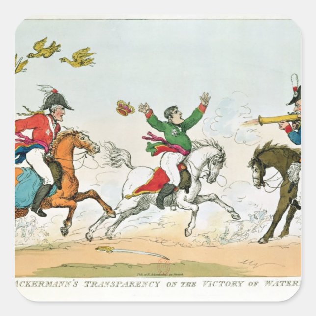 Adesivo Quadrado A Batalha de Waterloo (Frente)