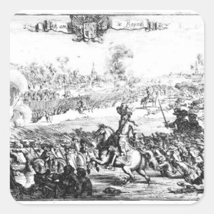 Adesivo Quadrado A batalha do Boyne, o 1º de julho de 1690
