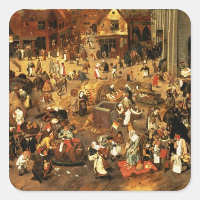 Adesivo Quadrado A batalha entre o Carnaval e a Quaresma (Frente)