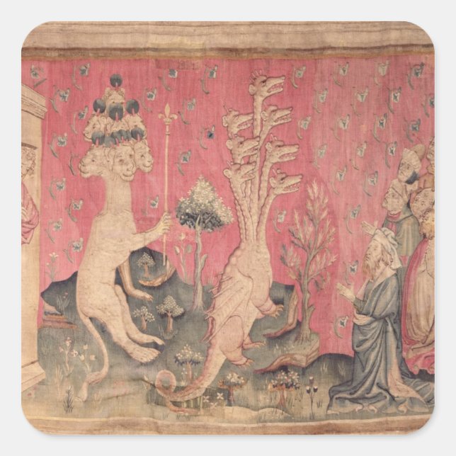 Adesivo Quadrado A besta de sete cabeças do mar (Frente)