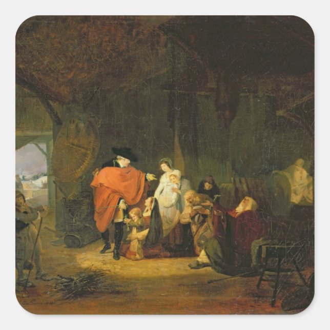 Adesivo Quadrado A bondade de Luís XVI (Frente)