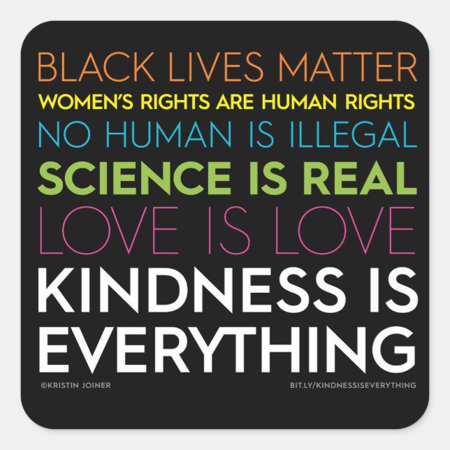 Adesivo Quadrado A bondade é tudo viciado (Frente)