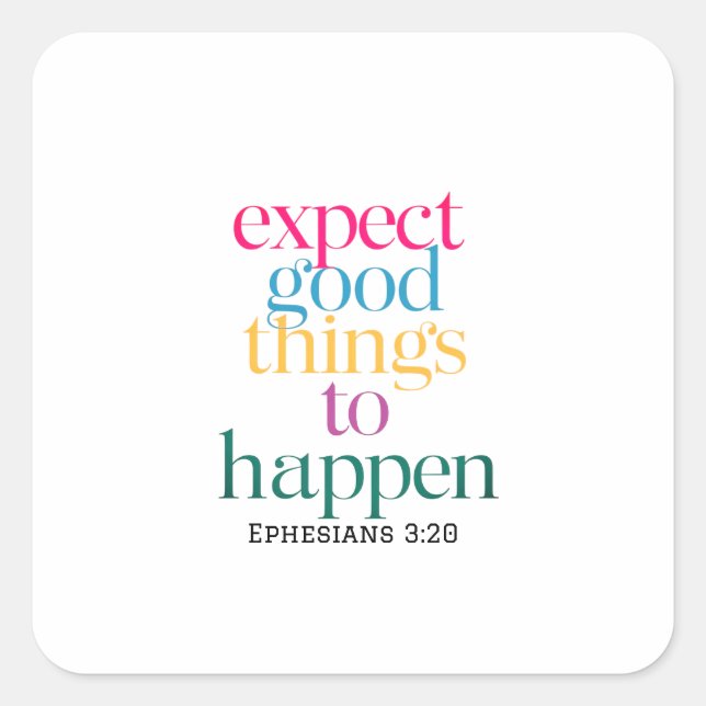 Adesivo Quadrado A bondade transborda sempre da abundância de Deus (Frente)